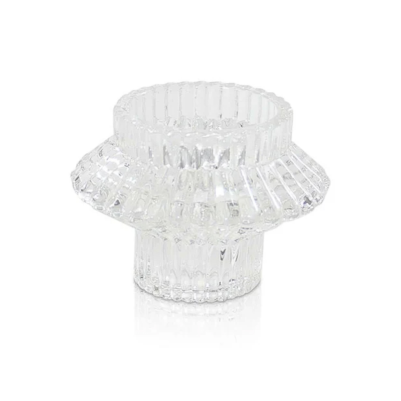 Svećnjak dvostrani providan