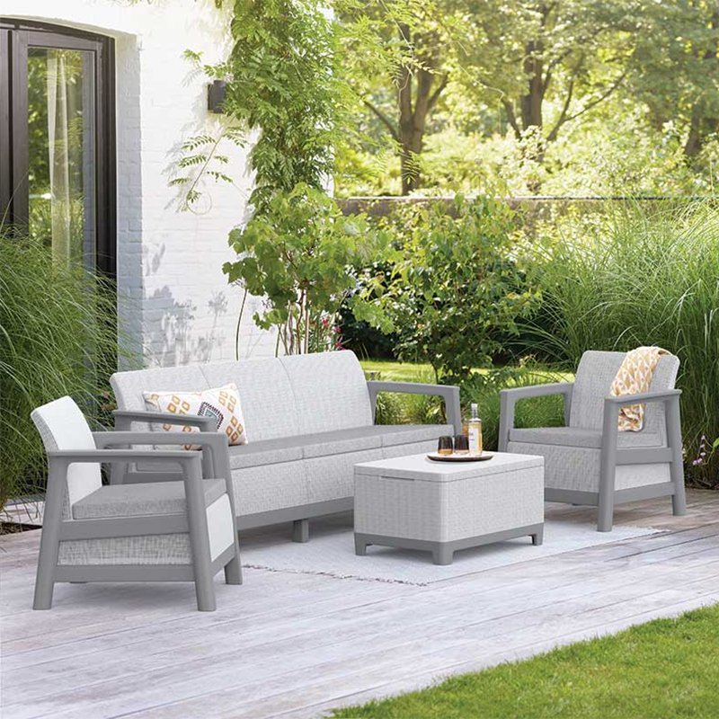 Baštenska garnitura SCANDI LINEA 3 siva CU 264041