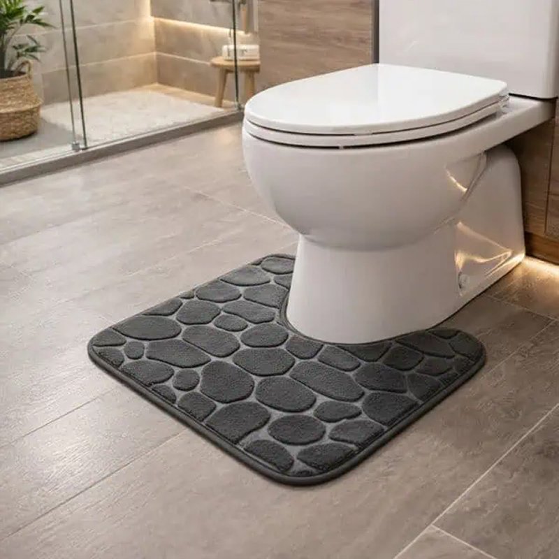 Kupatilska prostirka OBLUTAK 50x45cm - tamno siva
