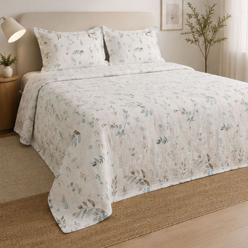 Prekrivač SET BLOOM 200x220 - White Blue