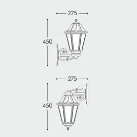 Baštenski zidni fenjer BISSO-ANNA 900130